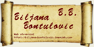 Biljana Bontulović vizit kartica